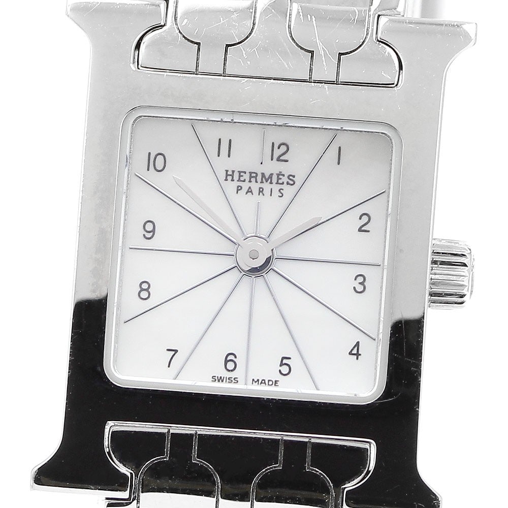 Hermes H-Watch Mini Quartz Stainless Steel Women's Wristwatch