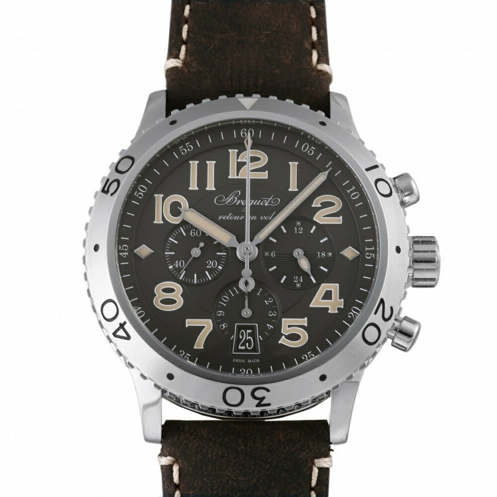 Breguet Type XXI Automatic Steel Chronograph 42mm: Breguet Type XXI Automatic Steel Chronograph 42mm This Breguet Type XXI 3817ST/X2/3ZU men's wristwatch features a 42.0mm stainless steel case and a charcoal gray dial. It is equipped with an automatic