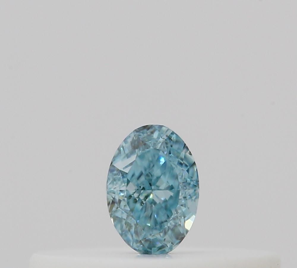 Loose Diamond - OVAL 0.08ct Fancy Intense Green Blue
