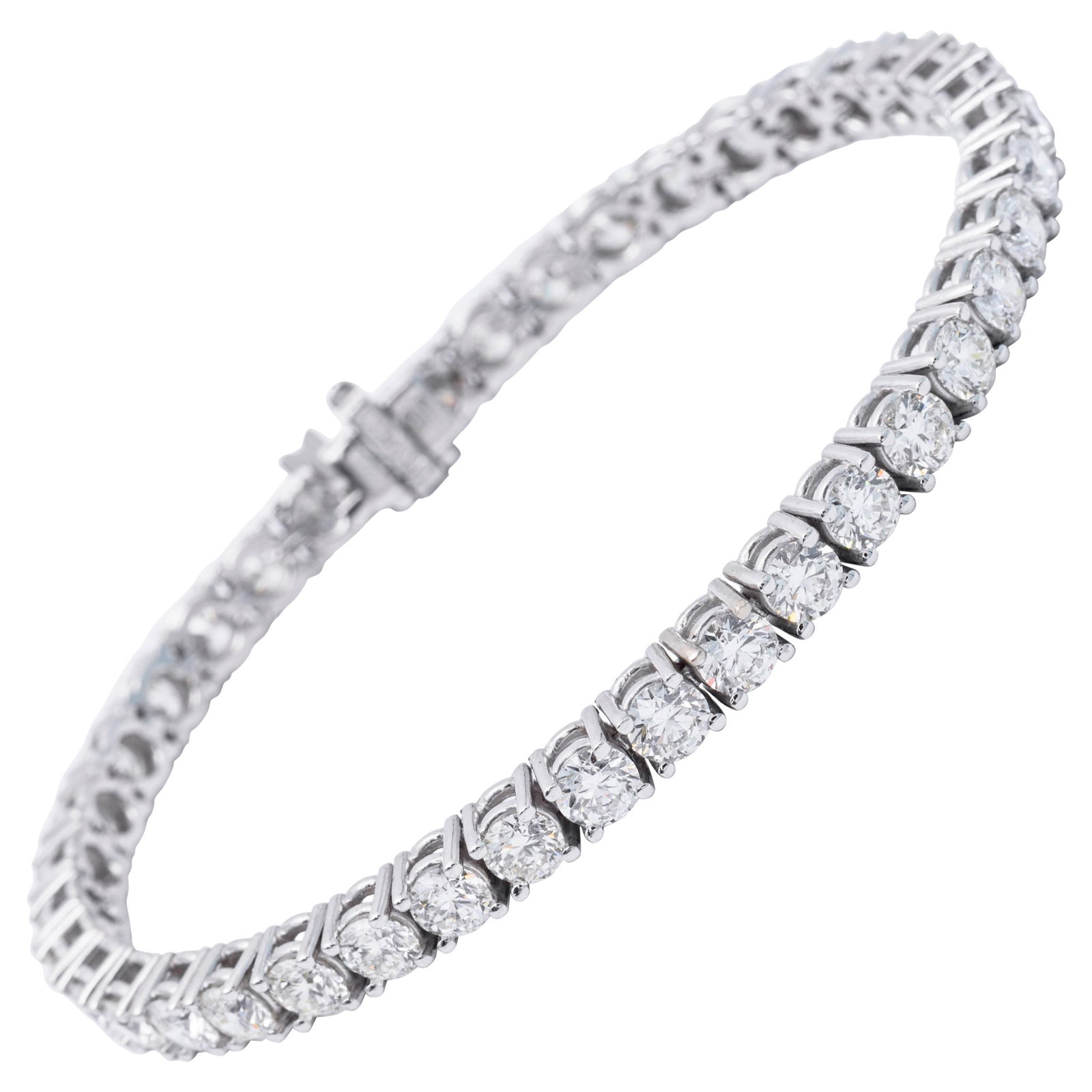 Harbor Diamonds 5 Carat Diamond Tennis Bracelet in 14K White Gold