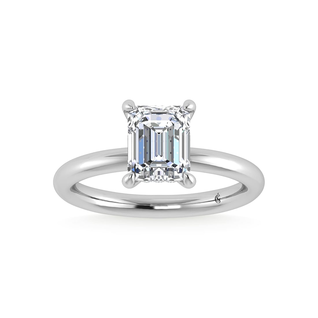 14K White Gold Lab Grown Diamond 2 1/20 Ct.Tw. Radiant Shape Engagement Ring (IGI Certified Center