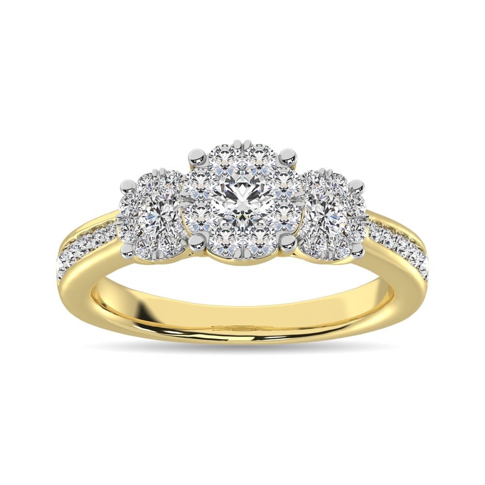 Diamond 3/4 Ct.tw Round-cut Engagement Ring in 14K White Gold: Diamond 3/4 Ct.tw Round-cut Engagement Ring in 14K White Gold 14k White Gold Stone Color: G-h Stone Clarity: I1 Each ring is presented in standard size 6.5. Complimentary resizing is available between