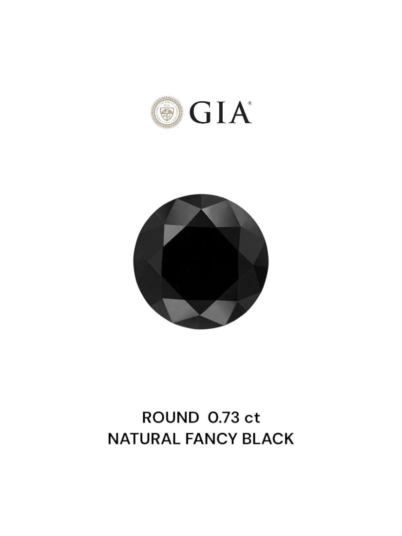 Loose Diamond - ROUND 0.73ct Fancy Black VVS2