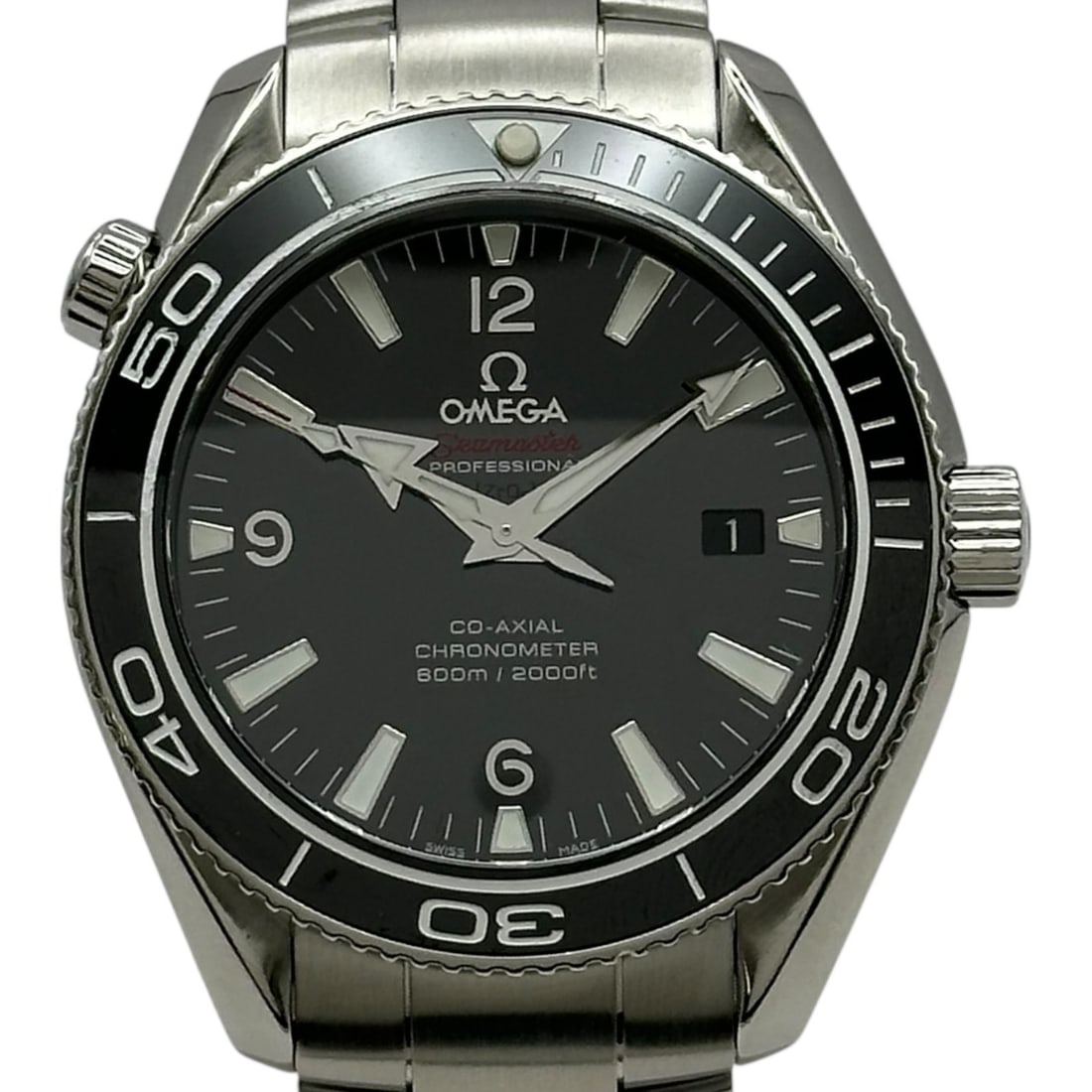 OMEGA Planet Ocean Men's Seamaster Liquidmetal Wristwatch 222.30.42.20.01.001: OMEGA Planet Ocean Men's Seamaster Liquidmetal Wristwatch 222.30.42.20.01.001 This is a pre-owned OMEGA Seamaster Planet Ocean Liquidmetal wristwatch, model 222.30.42.20.01.001, designed for men. Craf