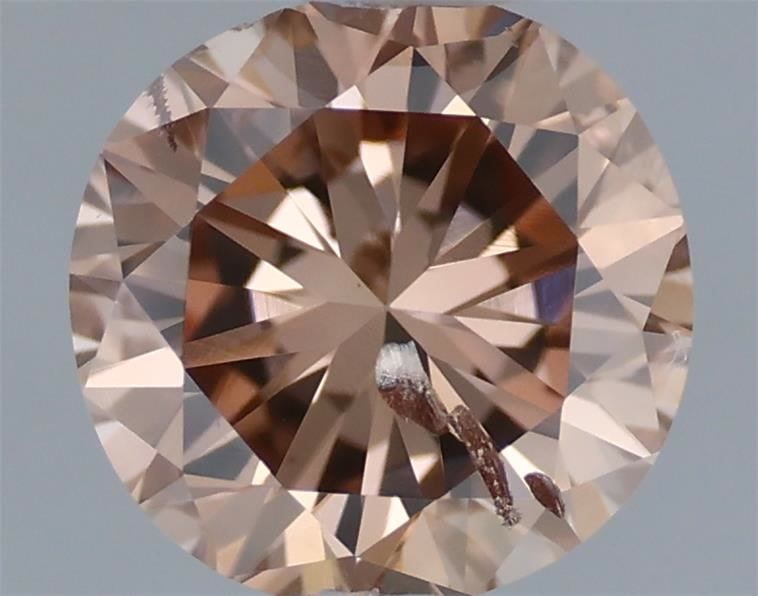 Loose Diamond - ROUND 0.45ct Fancy Pink Brown