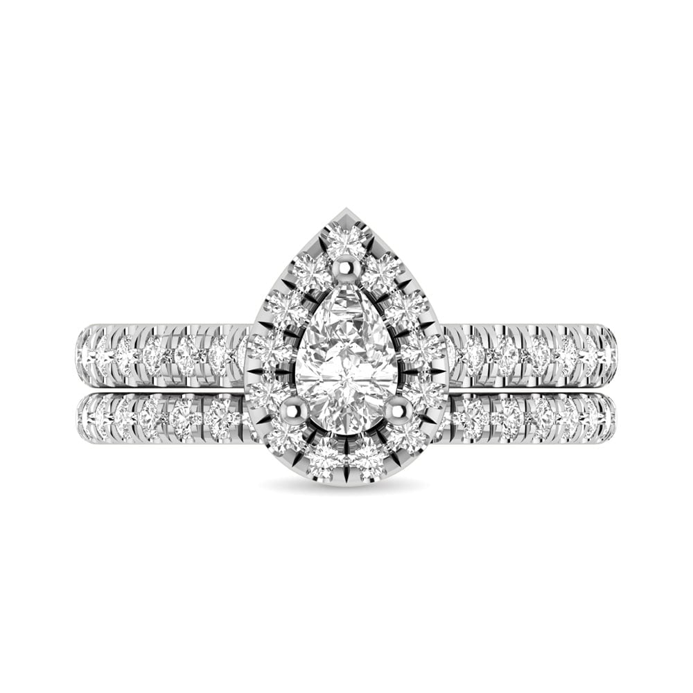 14KT White Gold 1Ct.Tw. Diamond keyani Bridal Ring: 14KT White Gold 1Ct.Tw. Diamond keyani Bridal Ring 14k White Gold Stone Color: Gh Stone Clarity: Si2 Each ring is presented in standard size 6.5. Complimentary resizing is available between sizes 510 
