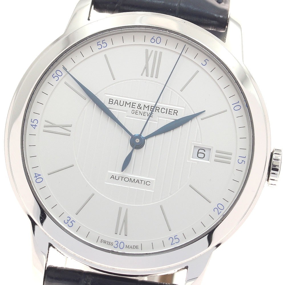 Baume Mercier Classima 65814 Automatic Date Men's Wristwatch: Baume Mercier Classima 65814 Automatic Date Men's Wristwatch This Baume & Mercier Classima Date Automatic Men's Watch, reference 65814, features a stainless steel case paired with a leather strap. The