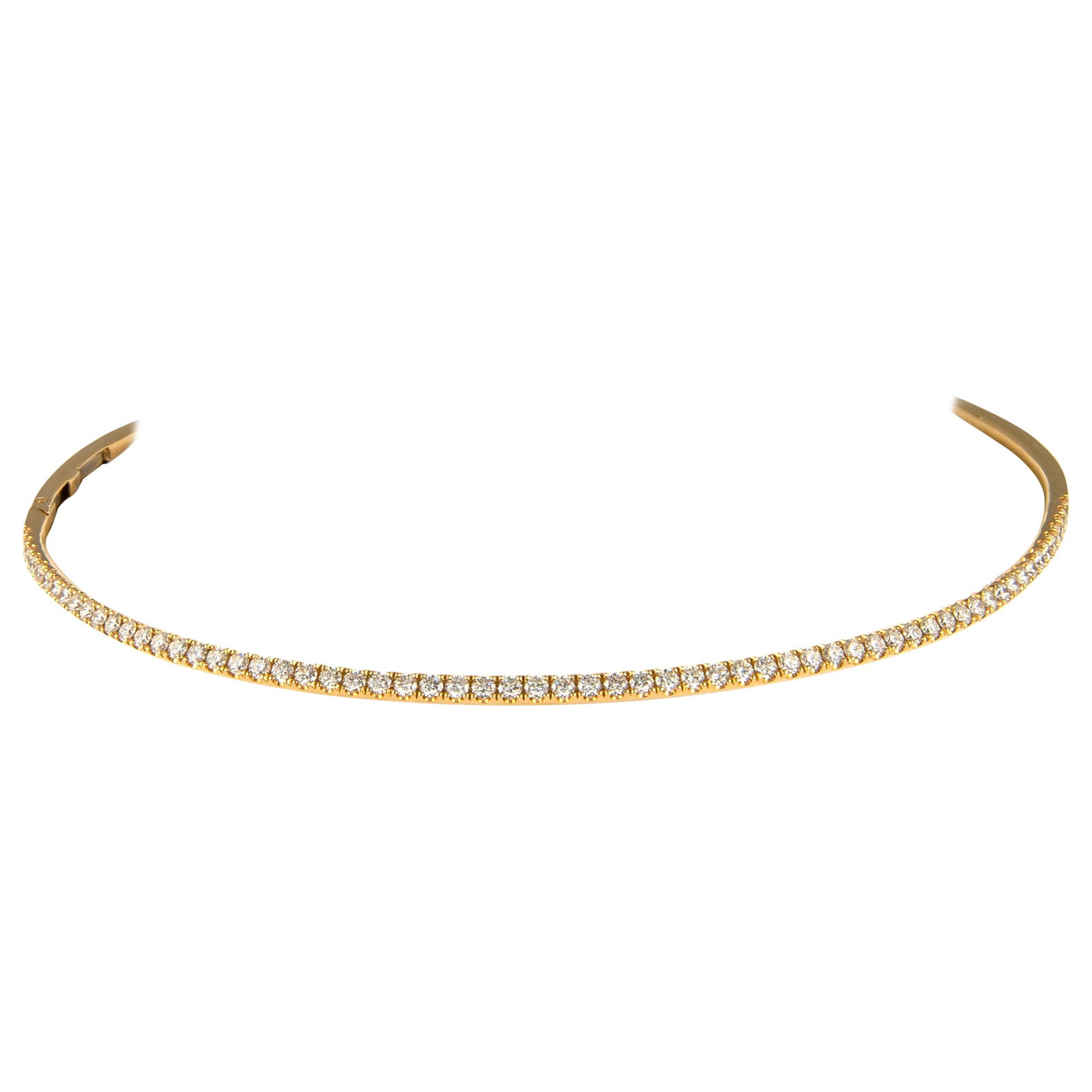 3.46ct Diamond Tennis Choker 18k Gold Flexible Design