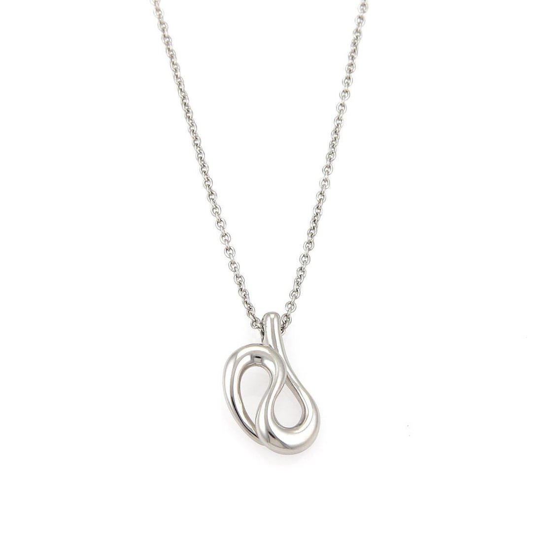 Tiffany & Co. Elsa Peretti Platinum Coiled Snake Pendant with Chain (1 of 6)