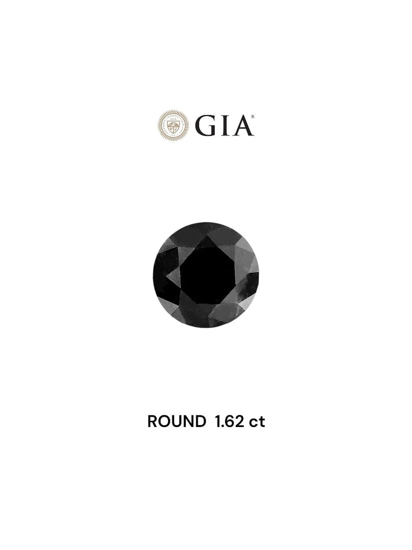 Loose Diamond - ROUND 1.62ct Fancy Black VVS2