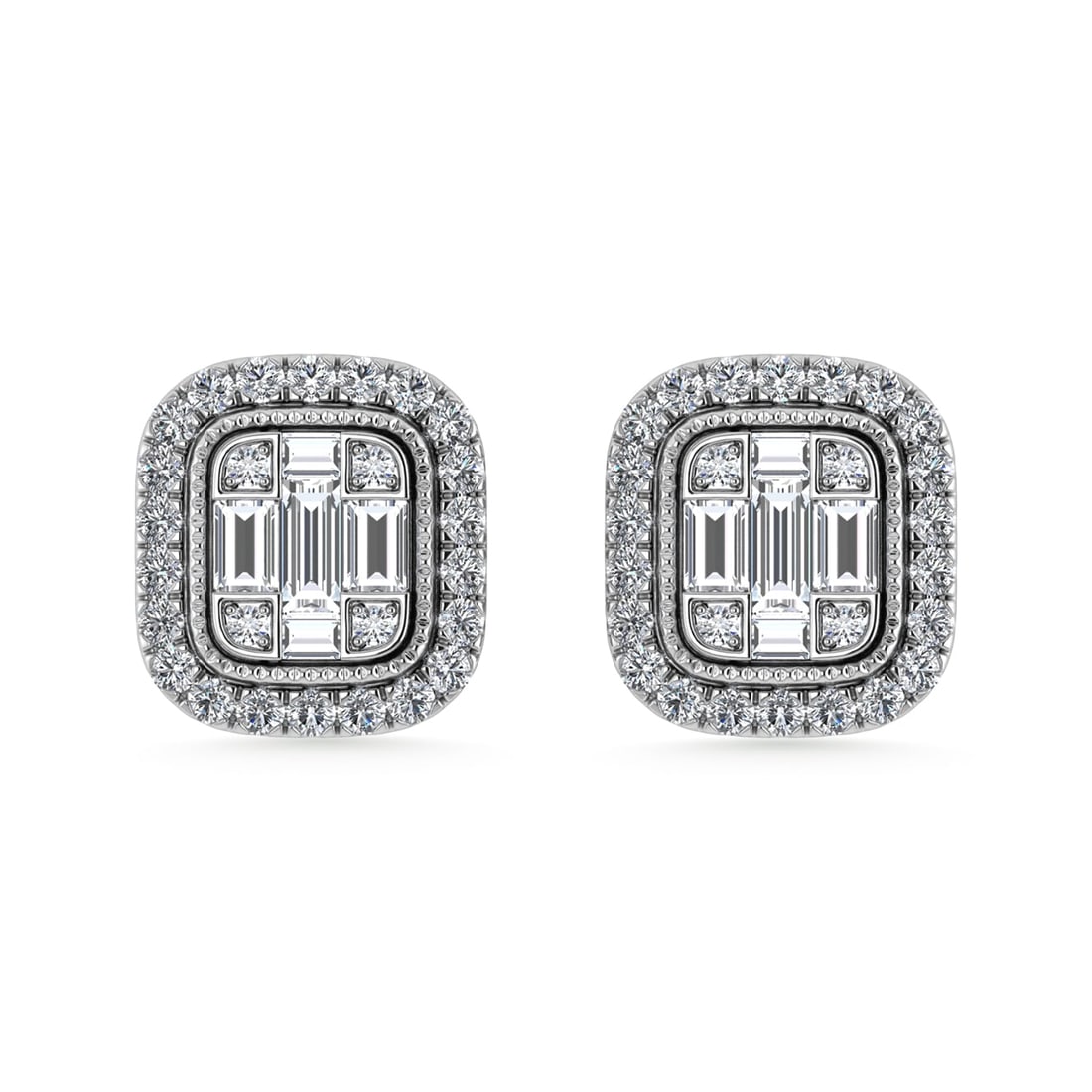 Diamond 3/8 Ct.Tw. Fashion Earrings in 10K White Gold