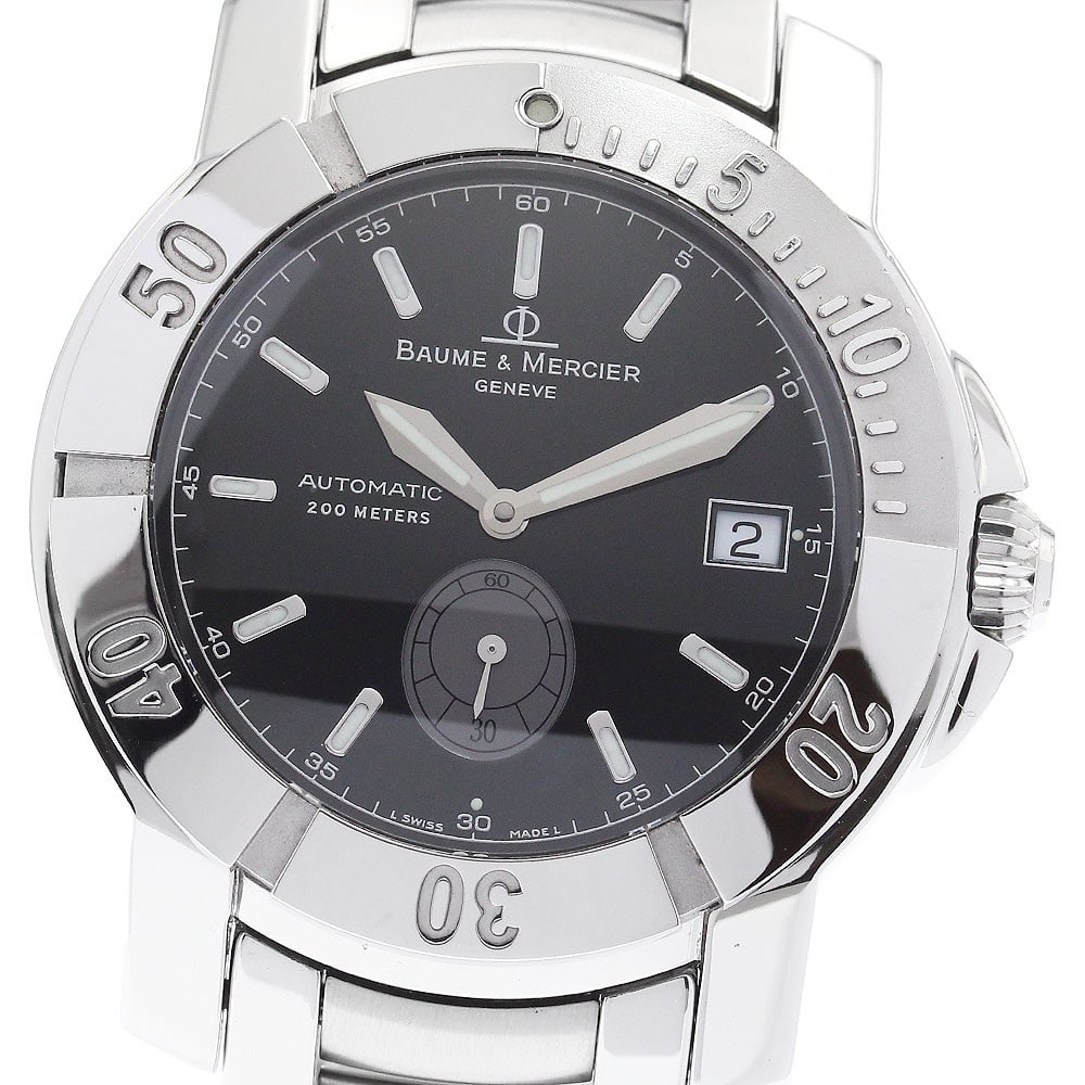 Baume Mercier Capeland 65353 Automatic Stainless Steel Men's Watch: Baume Mercier Capeland 65353 Automatic Stainless Steel Men's Watch This Baume & Mercier Capeland Date men's wristwatch, reference 65353, features a stainless steel case and bracelet with a black dial.