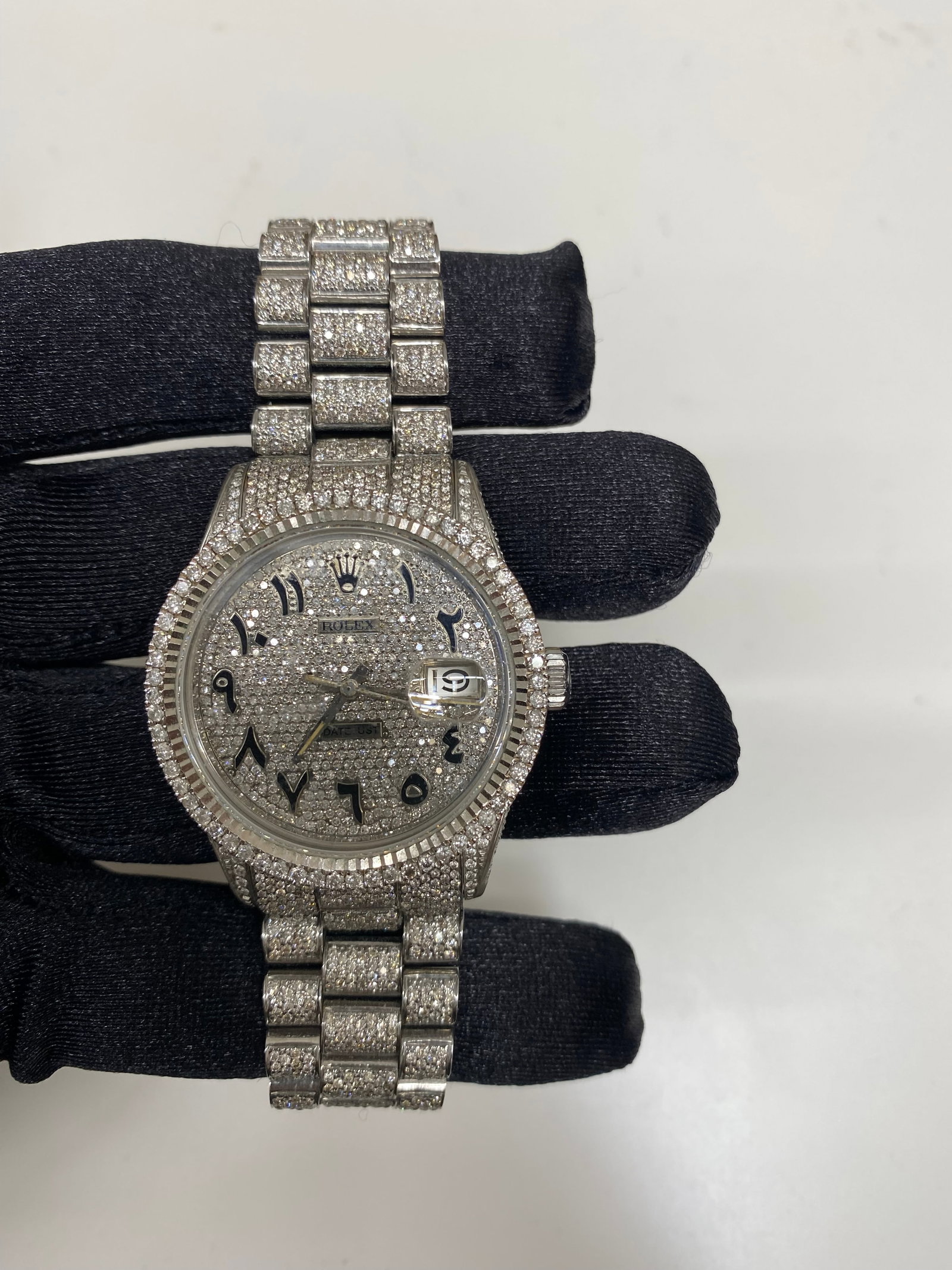 Datejust 16014 Rolex Watch Diamond Arabic Dial President Bracelet AM