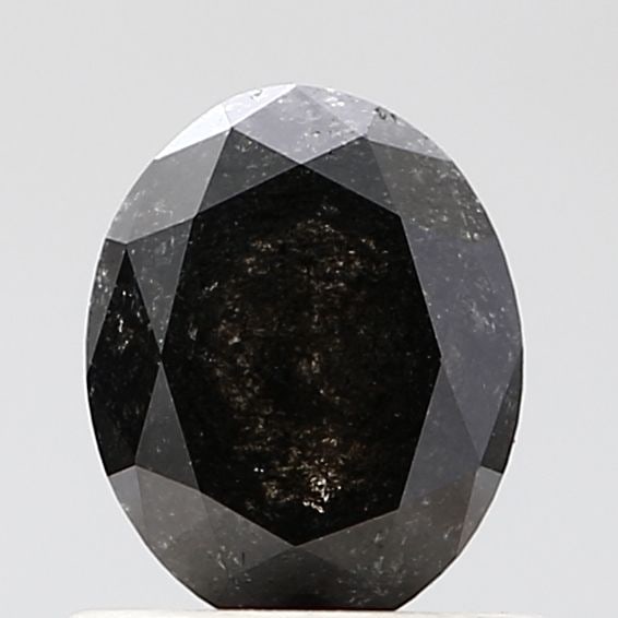 Loose Diamond - OVAL 0.89ct Salt and Pepper VVS2