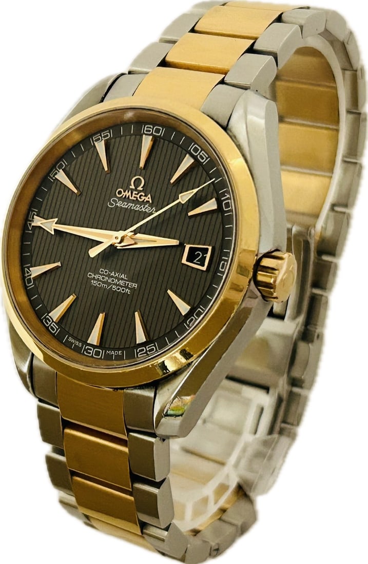 OMEGA Seamaster Aqua Terra Gray Automatic Men's Wristwatch 231.20.42.21.06.001: OMEGA Seamaster Aqua Terra Gray Automatic Men's Wristwatch 231.20.42.21.06.001 This OMEGA Seamaster Aqua Terra 150M wristwatch features a gray dial and automatic movement, designed for men. Made in Sw