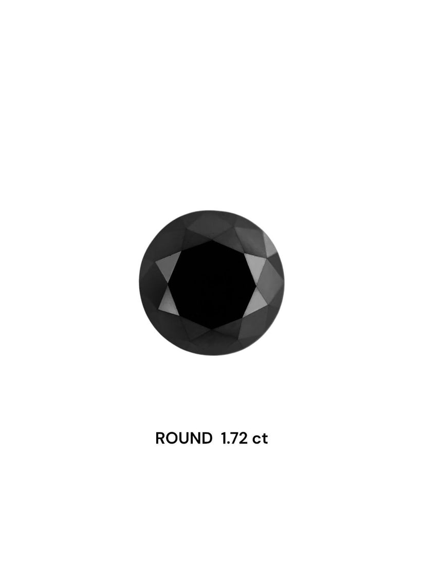 Loose Diamond - ROUND 1.72ct Black