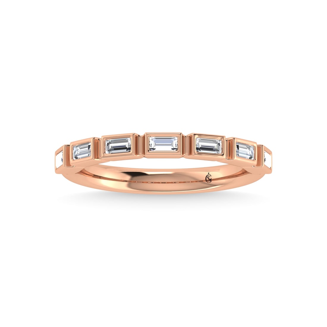 14K Rose Gold Diamond 1/4 Ct.Tw. Stackable Band: 14K Rose Gold Diamond 1/4 Ct.Tw. Stackable Band 14k Rose Gold Stone Color: G-h Stone Clarity: Si3-i1 Each ring is presented in standard size 6.5. Complimentary resizing is available between sizes 510 