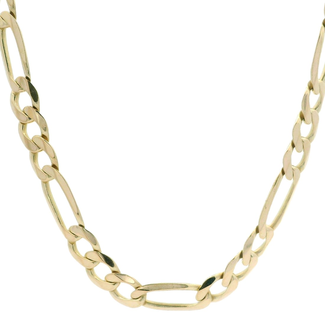 Men's 22 Inch 10k Yellow Gold Figaro Chain Necklace Italian 5.7mm: Men's 22 Inch 10k Yellow Gold Figaro Chain Necklace Italian 5.7mm This men's necklace features a classic Figaro link design crafted in solid 10k yellow gold. Made in Italy, the chain is 22 inches in l
