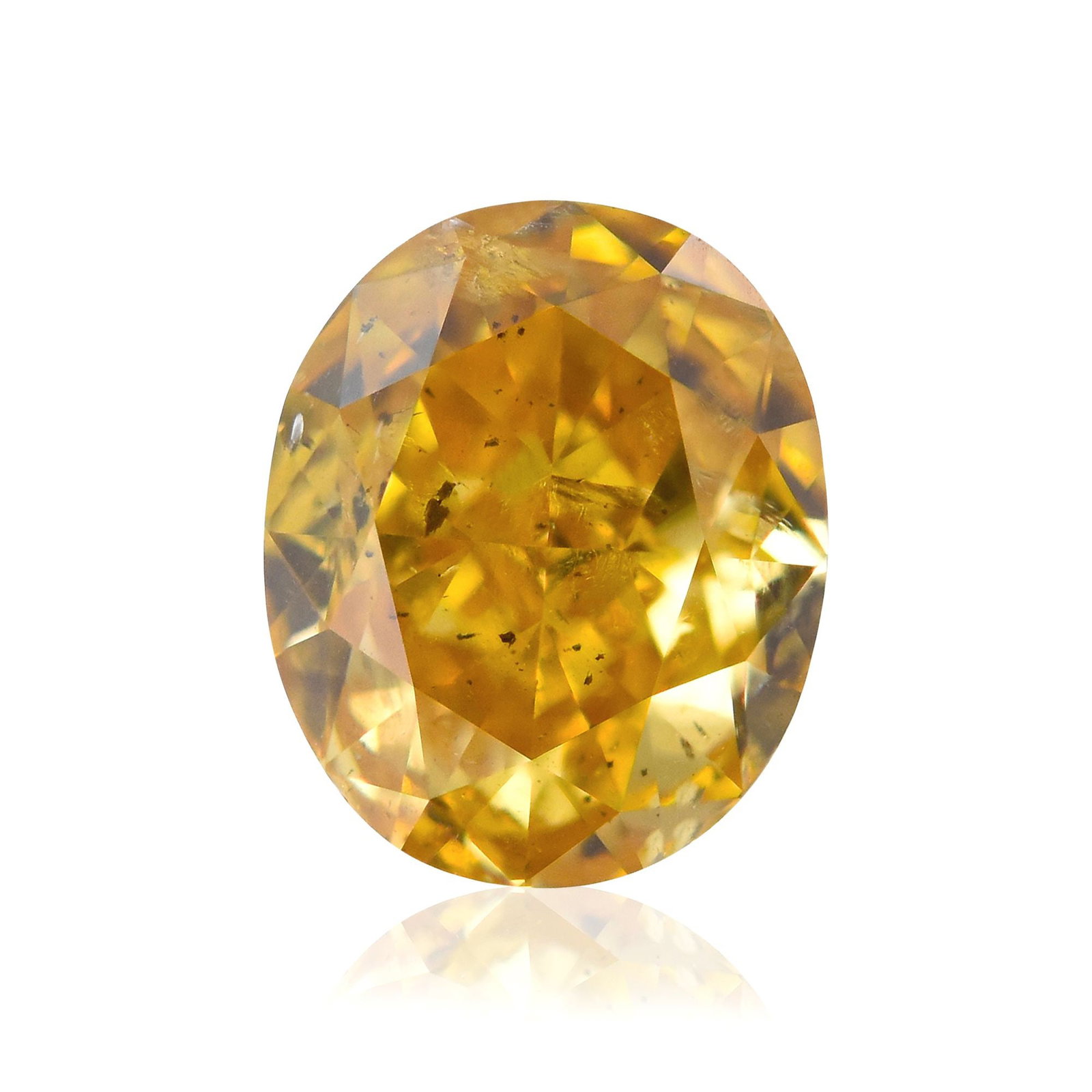 Loose Diamond - OVAL 0.73ct Fancy Intense Orange Yellow: Loose Diamond - OVAL 0.73ct Fancy Intense Orange Yellow Source: Natural Shape: OVAL Carats: 0.73 Color: Fancy Intense Orange Yellow Certification: GIA Video: