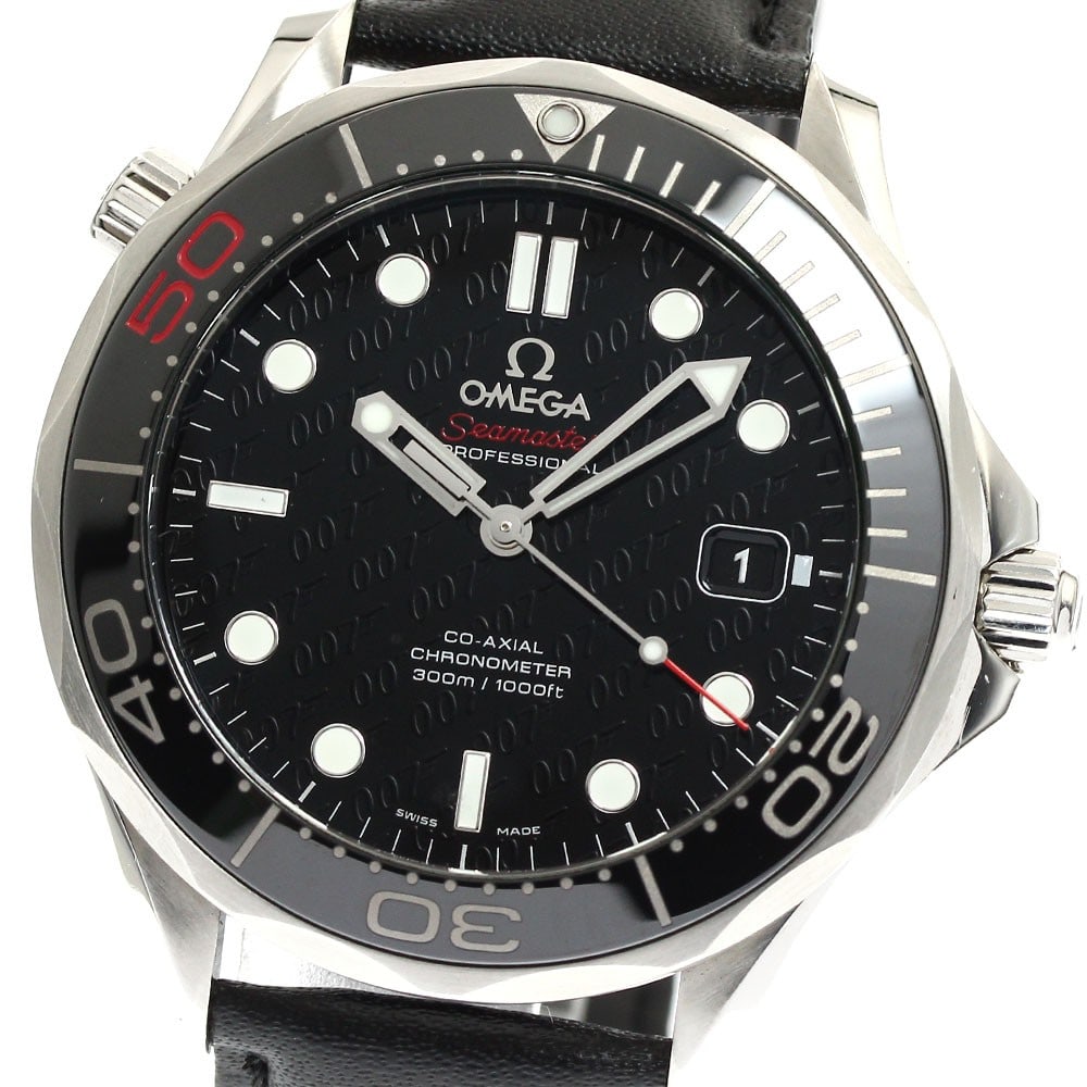 Omega 007 50th Anniversary Seamaster 300 Men's Wristwatch: Omega 007 50th Anniversary Seamaster 300 Men's Wristwatch This OMEGA Seamaster 300 007 James Bond 50th Anniversary Edition is a Swiss-made men's wristwatch. It is a pre-owned item, reflecting the qual