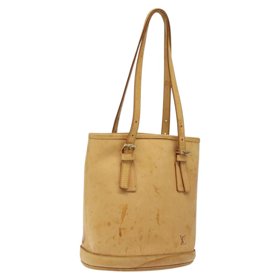 Louis Vuitton Nomade Leather Bucket PM Beige Shoulder Bag M85001: Louis Vuitton Nomade Leather Bucket PM Beige Shoulder Bag M85001 This Louis Vuitton Nomade leather Bucket PM shoulder bag in beige offers a classic and versatile silhouette. Crafted from Nomade leathe