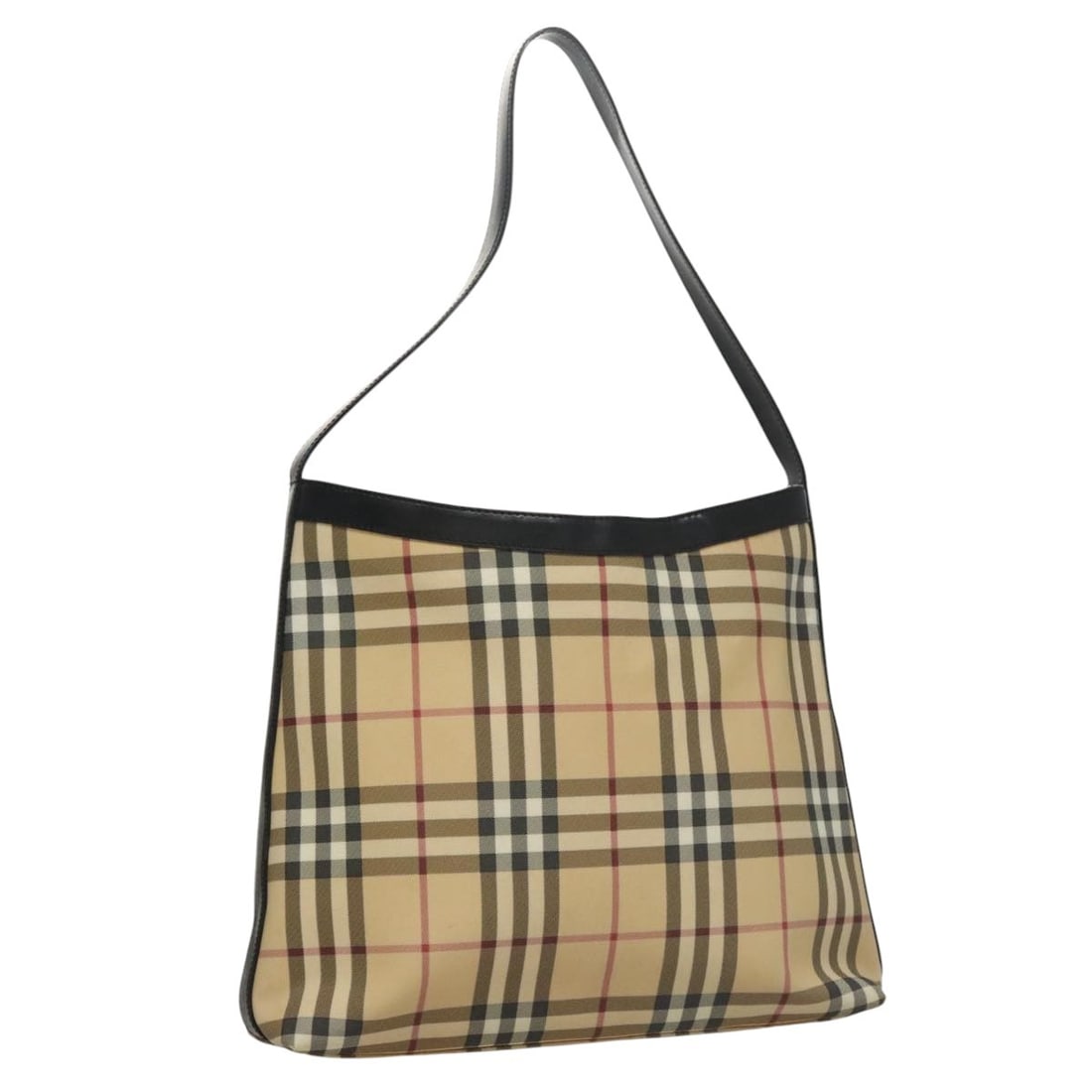 Beige PVC Shoulder Bag by Burberry Nova Check Pattern (1 of 18)