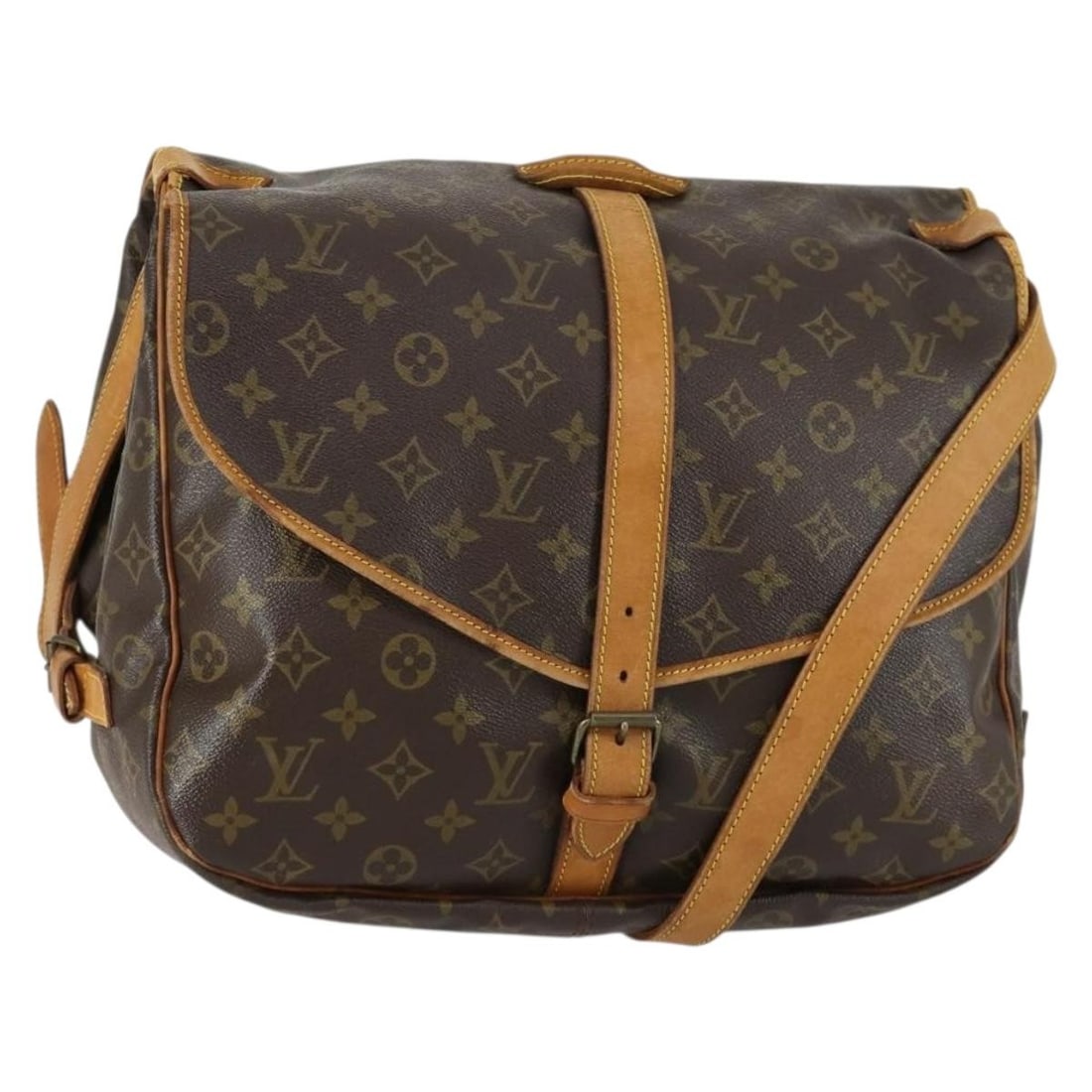 Louis Vuitton M42254 Saumur 35 Monogram Canvas Shoulder Bag (1 of 18)