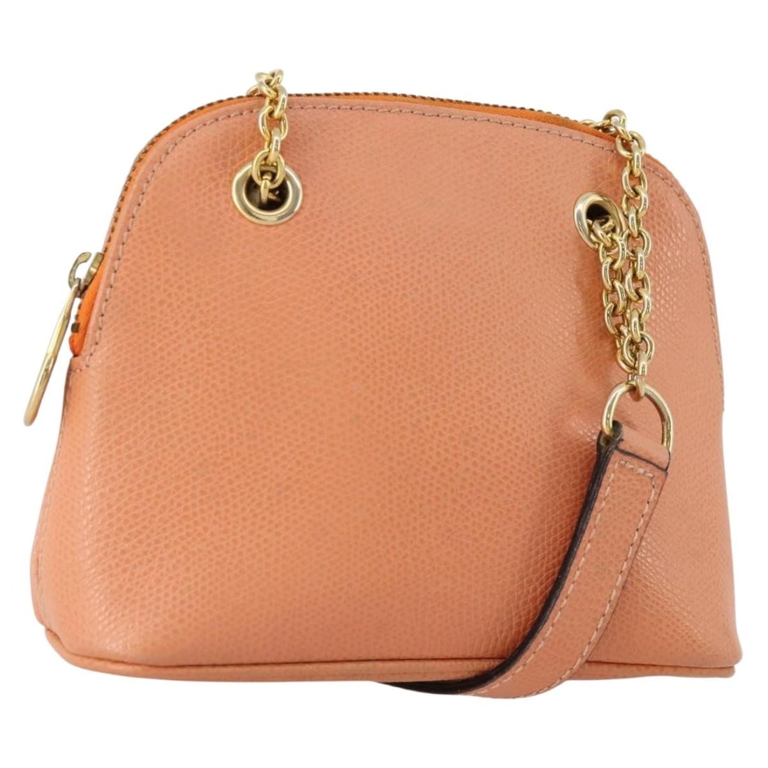 CELINE Leather Shoulder Bag Orange Gold Chain Strap: CELINE Leather Shoulder Bag Orange Gold Chain Strap Celine chain shoulder bag in orange leather with gold-tone accents. This women's shoulder bag is made in Italy and includes only the item shown in t