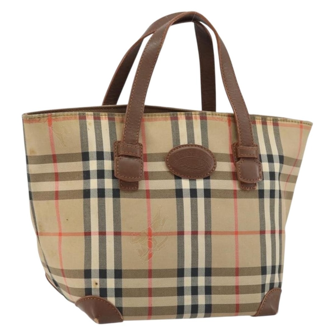 Burberrys Nova Check Canvas Brown Gold Women's Handbag (1 of 18)