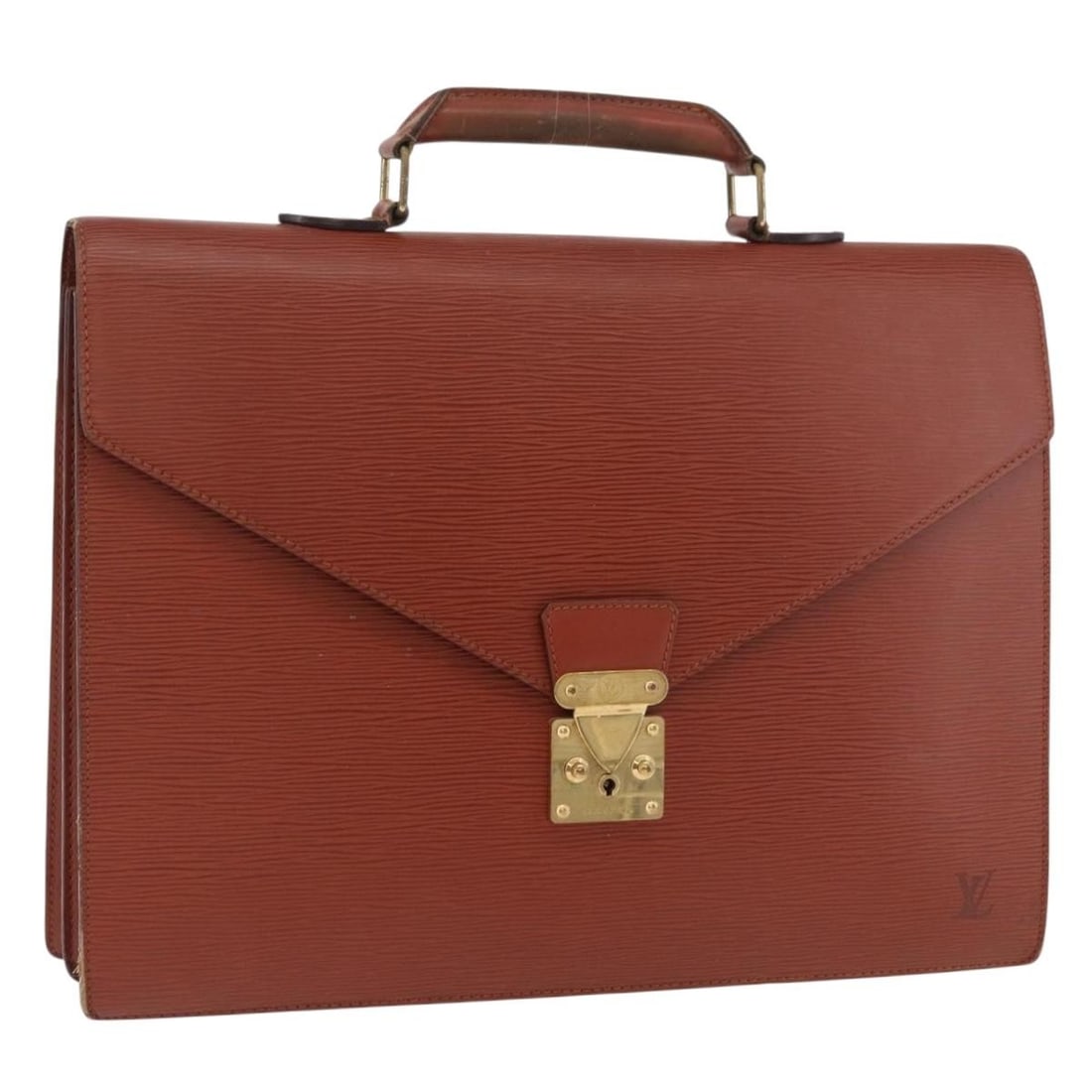 Louis Vuitton M54423 Epi Leather Briefcase Brown France (1 of 18)