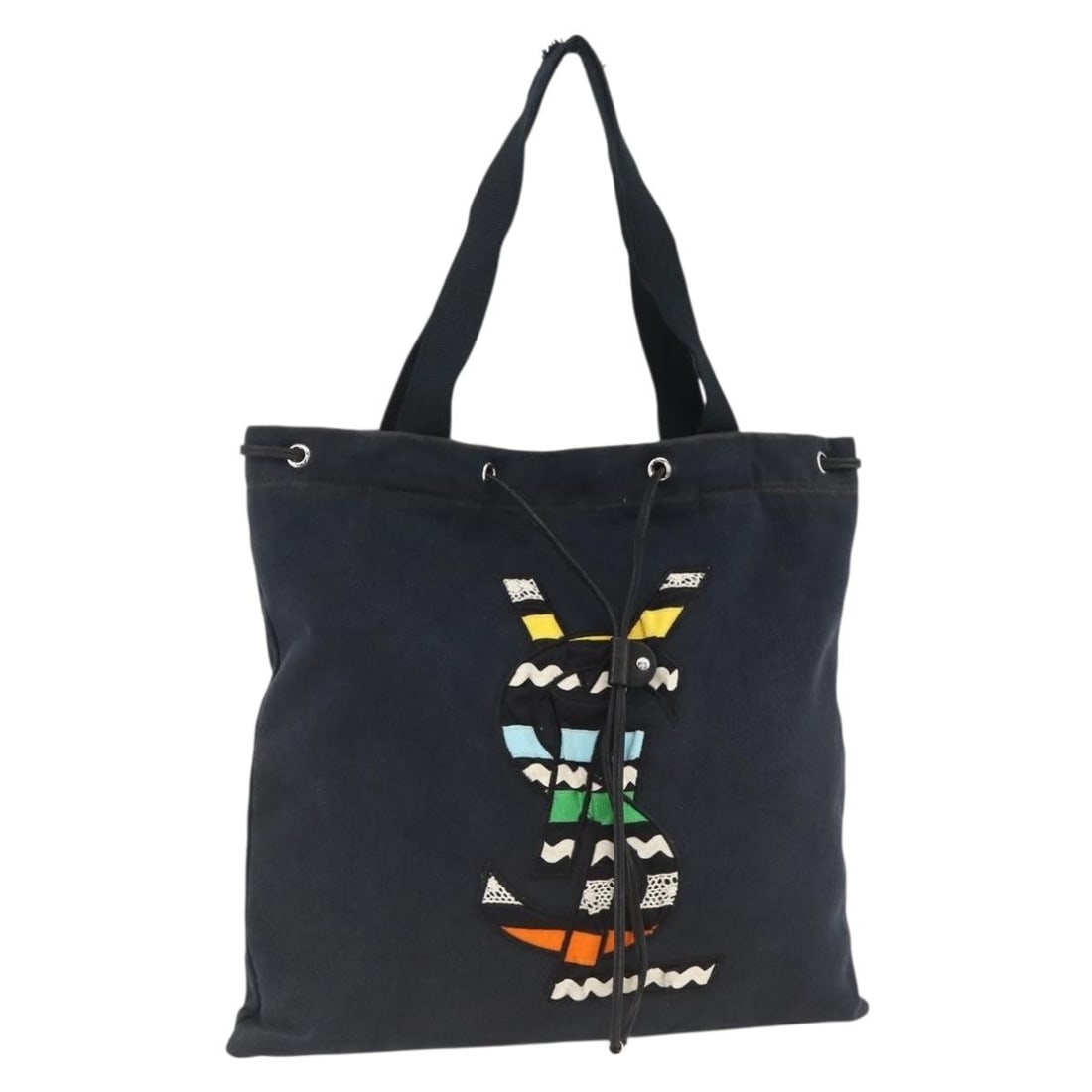 Saint Laurent Kahala navy canvas tote bag Italy: Saint Laurent Kahala navy canvas tote bag Italy This SAINT LAURENT Kahala tote bag is crafted from navy canvas and designed for women. Made in Italy, it features a spacious interior and comfortable ha