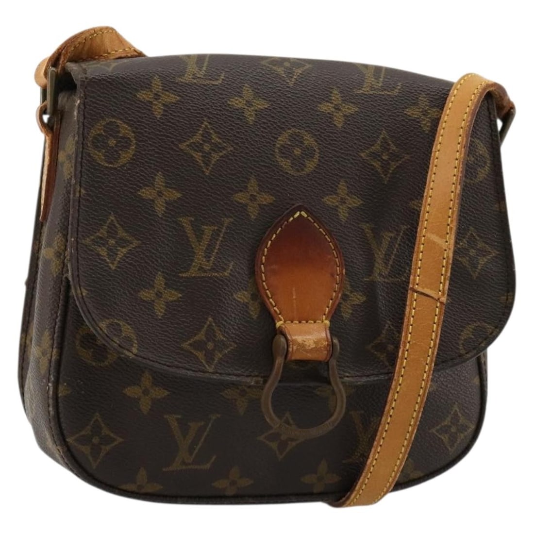 Louis Vuitton M51243 Saint Cloud MM Monogram Canvas Shoulder Bag (1 of 18)