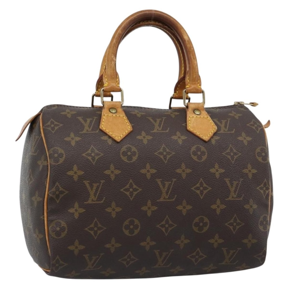 Louis Vuitton Speedy 25 Monogram Canvas Handbag M41528: Louis Vuitton Speedy 25 Monogram Canvas Handbag M41528 Louis Vuitton Speedy 25 hand bag in Monogram Canvas, made in France. The bag is identified by product no. M41528 and serial no. VI0932. It is off