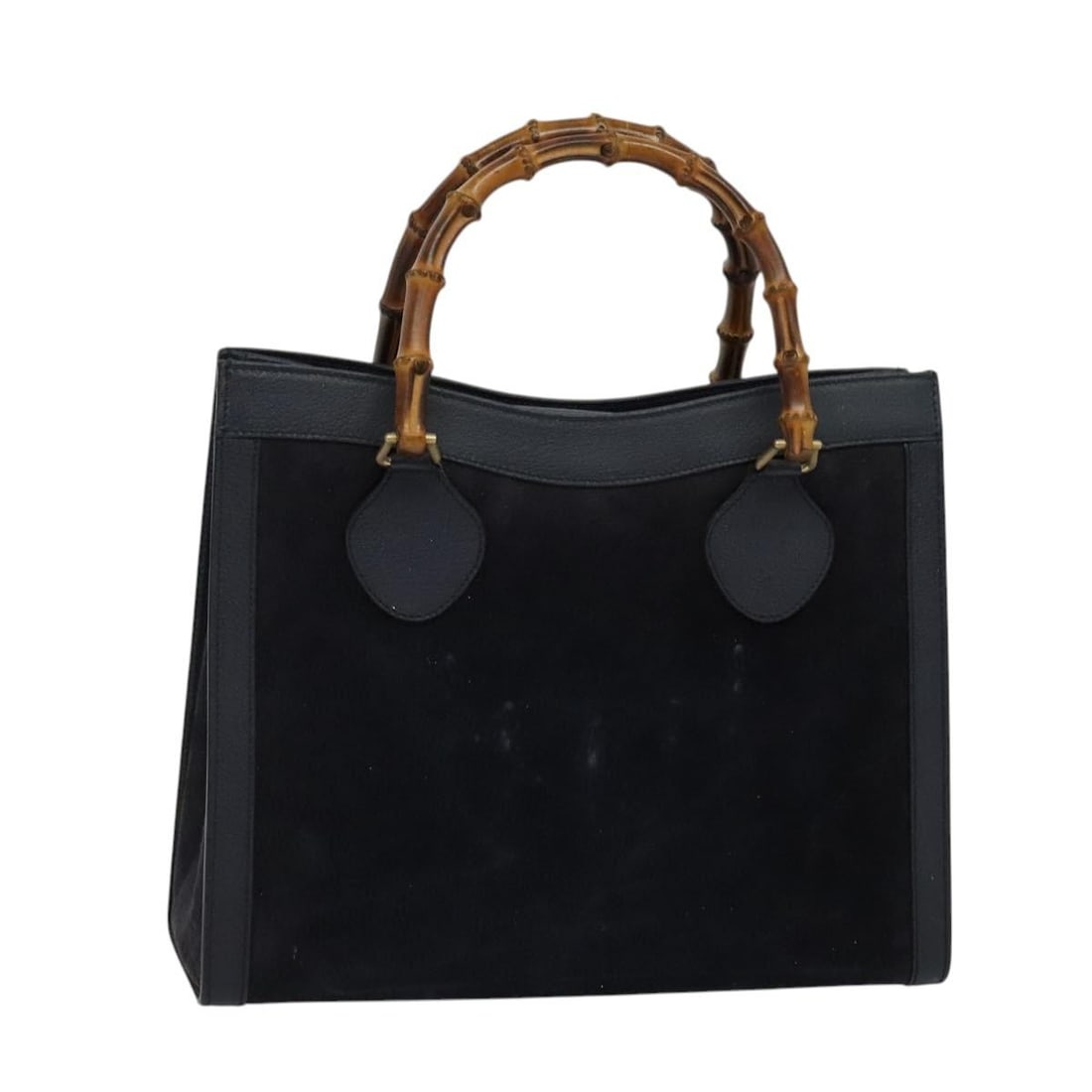 Gucci Bamboo suede navy gold handbag Italy 002 1186 0260: Gucci Bamboo suede navy gold handbag Italy 002 1186 0260 This GUCCI Bamboo handbag features a navy and gold suede exterior with bamboo handles, offering a distinctive and classic look. Made in Italy, 