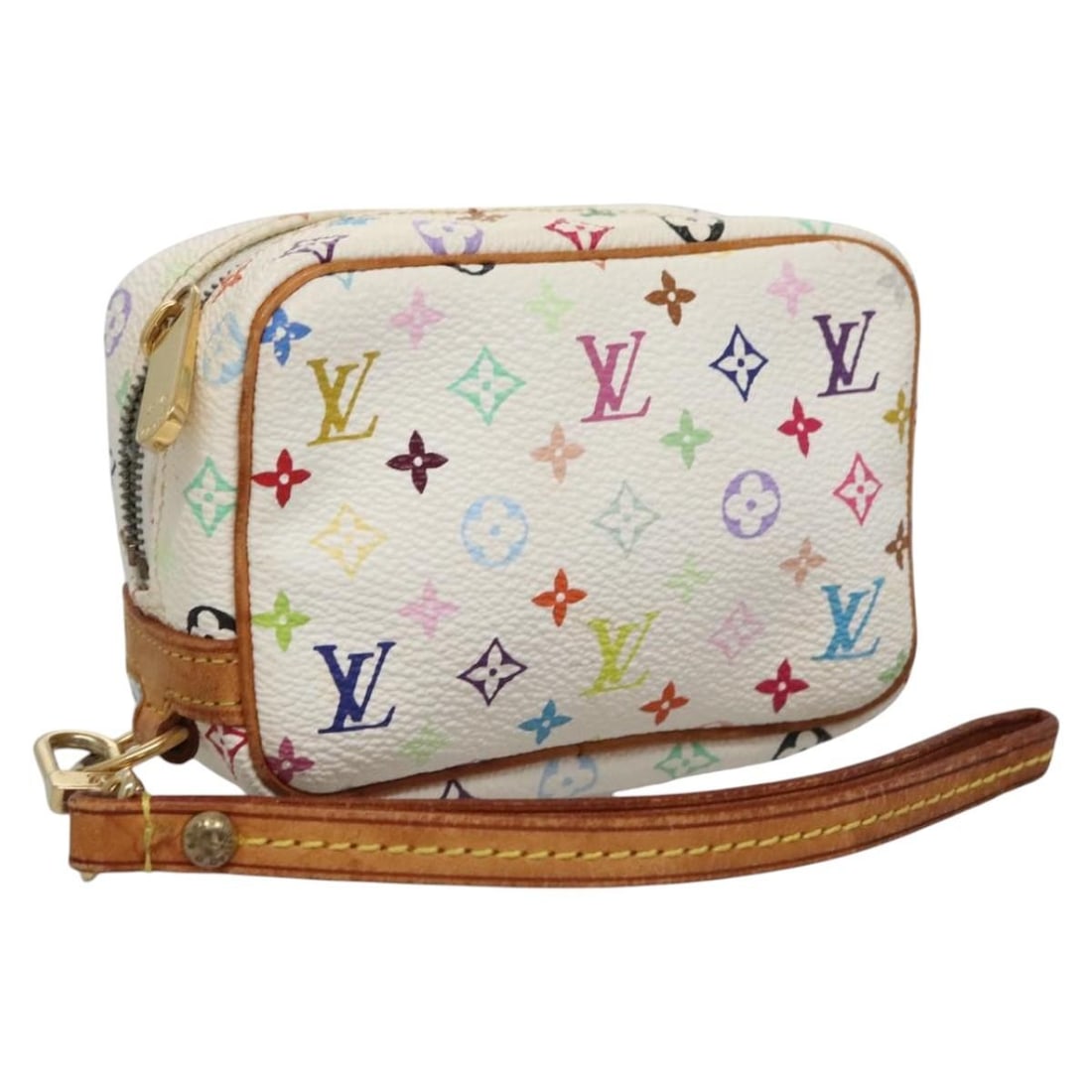 Louis Vuitton Multicolor Monogram Wapity White Canvas Pouch M58033: Louis Vuitton Multicolor Monogram Wapity White Canvas Pouch M58033 This is a Louis Vuitton Monogram Multicolor Trousse Wapity pouch in white, crafted from monogram multicolor canvas. Designed for wome