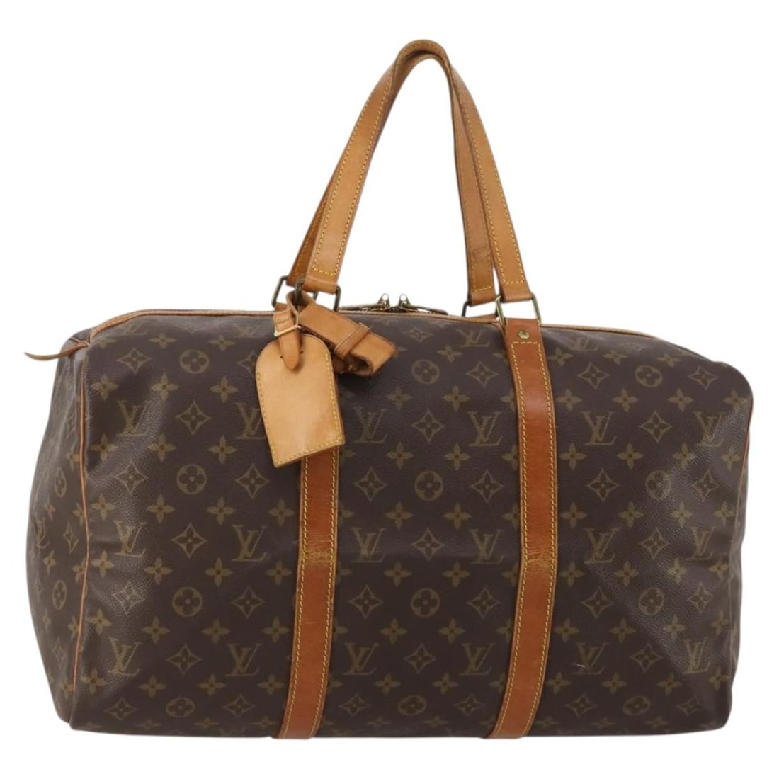 Louis Vuitton M41624 Sac Souple 45 Monogram Canvas Boston Bag: Louis Vuitton M41624 Sac Souple 45 Monogram Canvas Boston Bag Louis Vuitton Monogram Sac Souple 45 Boston Bag in Monogram Canvas, made in France. This bag comes with a padlock, name tag, and powanie a