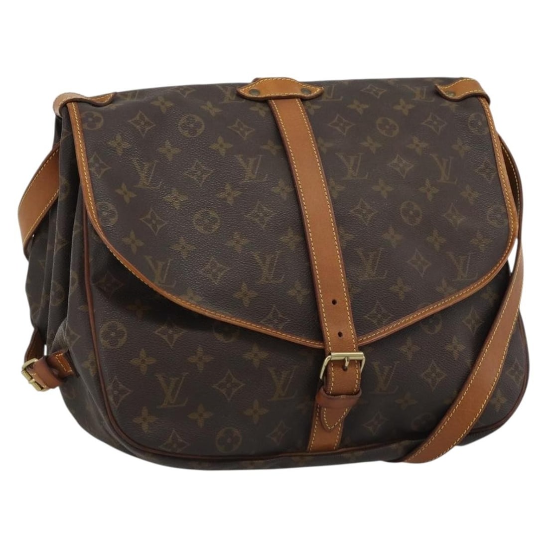 Louis Vuitton M42254 Saumur 35 Monogram Canvas Shoulder Bag (1 of 18)