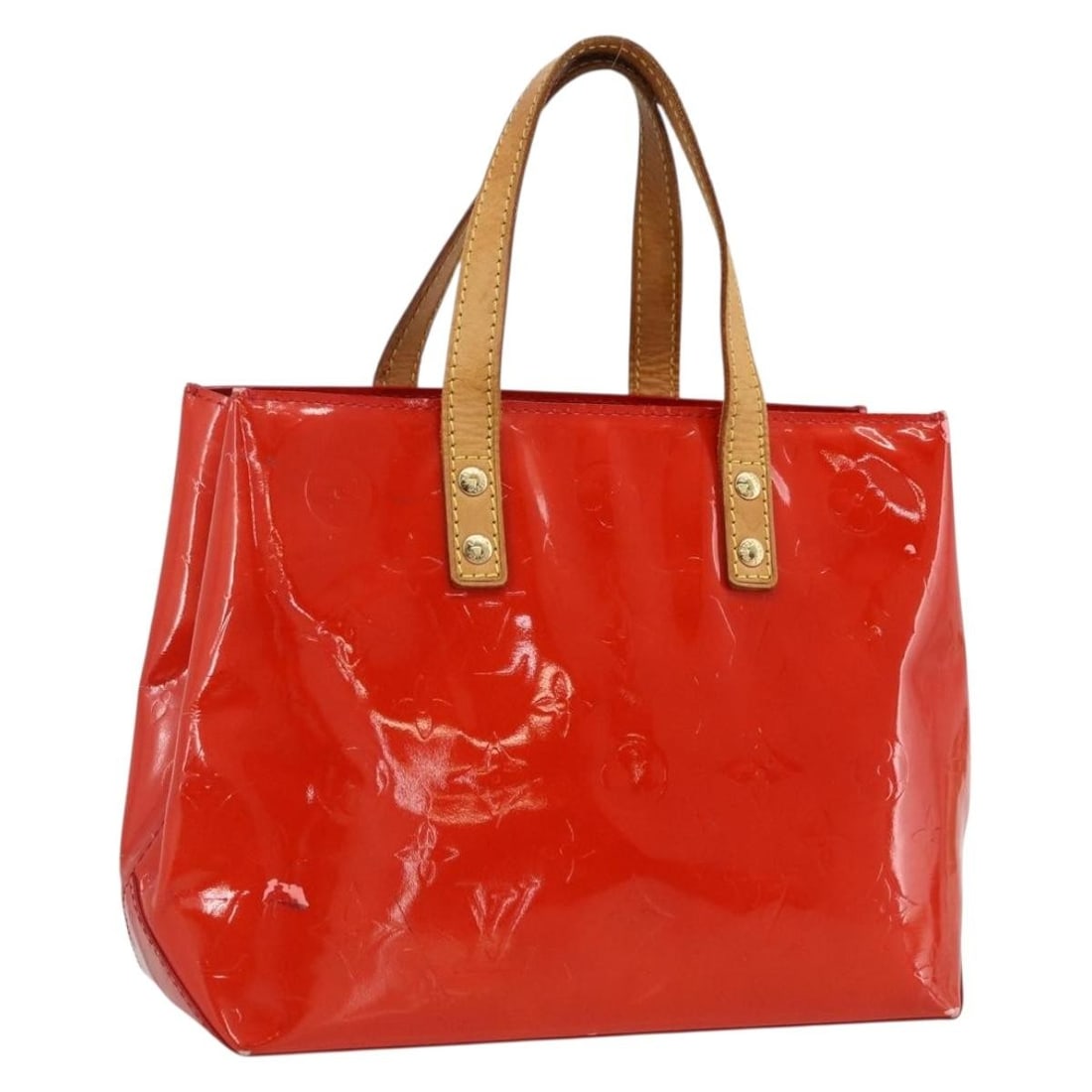 Louis Vuitton Reade PM Vernis Patent Leather Red Handbag M91088: Louis Vuitton Reade PM Vernis Patent Leather Red Handbag M91088 This Louis Vuitton Monogram Vernis Reade PM handbag is crafted from red patent leather and features the iconic monogram pattern. Designe