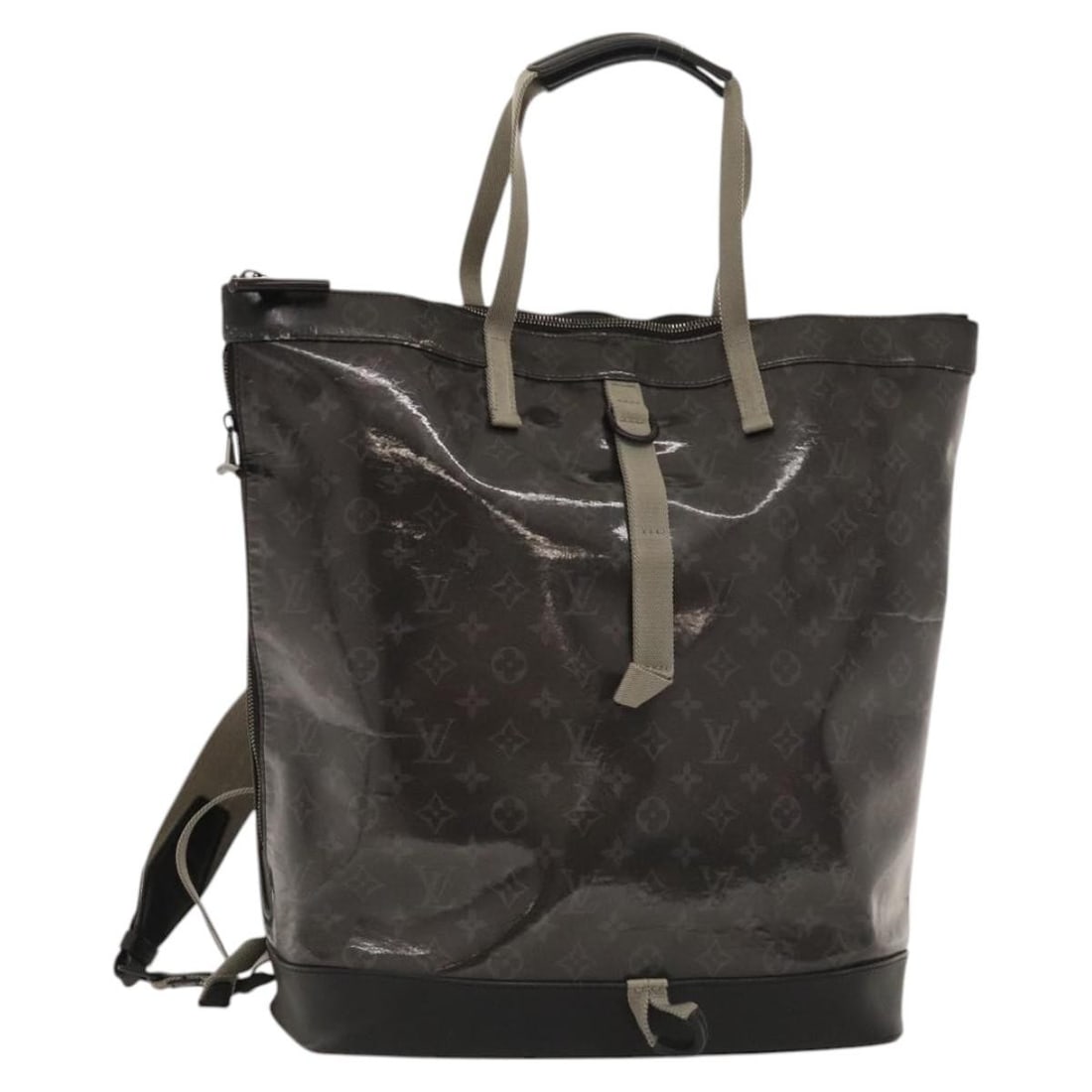Louis Vuitton Monogram Eclipse Glaze M43900 Zipped Convertible Tote Backpack: Louis Vuitton Monogram Eclipse Glaze M43900 Zipped Convertible Tote Backpack This Louis Vuitton Monogram Eclipse Glaze Zipped Tote Backpack features the distinctive Monogram Eclipse canvas in a sleek 