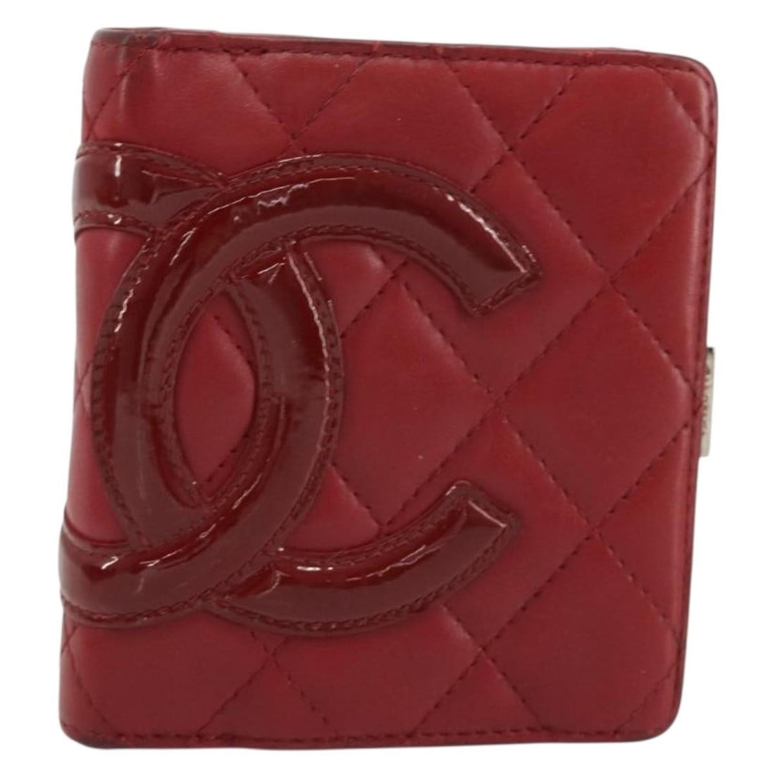 Chanel Matelasse Lambskin Long Wallet Red Silver CC Box: Chanel Matelasse Lambskin Long Wallet Red Silver CC Box CHANEL Matelasse long wallet in red lamb skin with silver-tone CC hardware. Made in Italy, it comes with the item box and measures approximately
