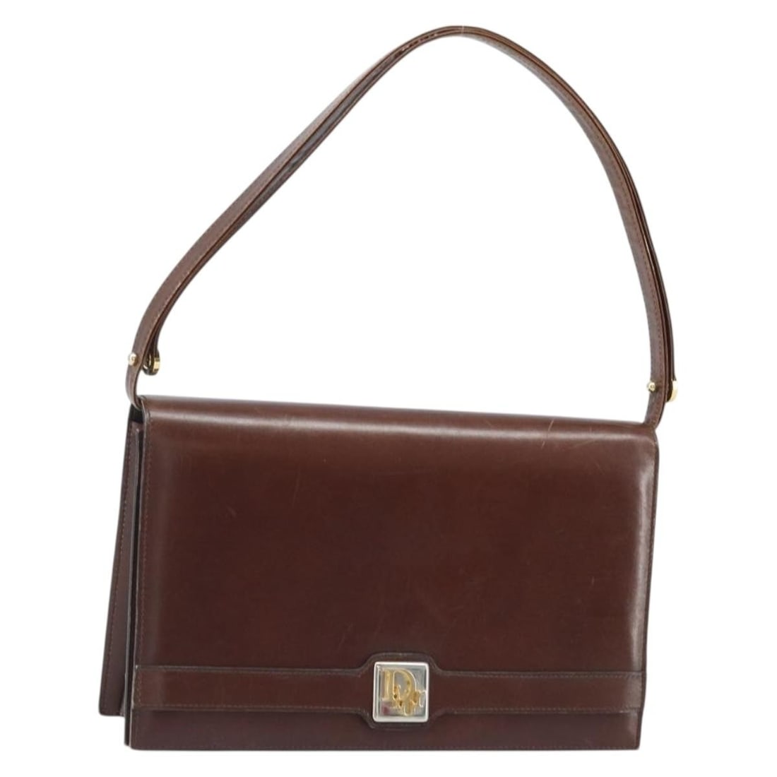Christian Dior Brown Leather Gold Shoulder Bag Womens France: Christian Dior Brown Leather Gold Shoulder Bag Womens France This Christian Dior shoulder bag is crafted from brown leather with gold accents. Designed for women, the bag features a spacious interior 