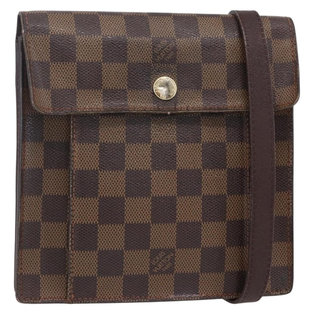 Louis Vuitton Pimlico N45272 Damier Ebene Canvas Shoulder Bag: Louis Vuitton Pimlico N45272 Damier Ebene Canvas Shoulder Bag Louis Vuitton Pimlico shoulder bag in Damier Ebene canvas, made in France. This women's bag features a compact silhouette with an adjustab