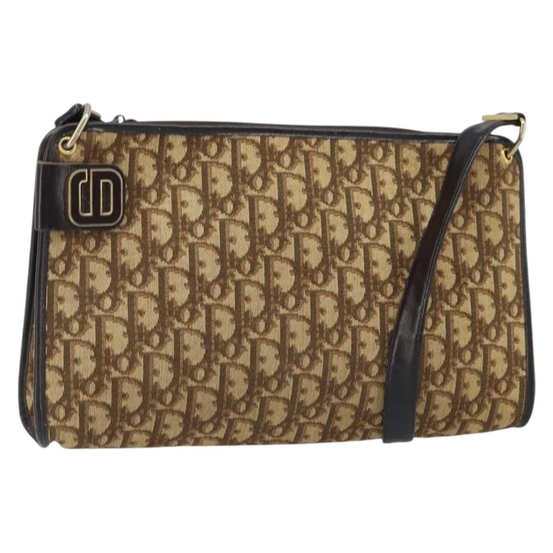 Christian Dior Trotter Canvas Beige Gold Shoulder Bag France: Christian Dior Trotter Canvas Beige Gold Shoulder Bag France Christian Dior Trotter canvas shoulder bag in beige and gold, made in France. This shoulder bag features the Trotter canvas material and me