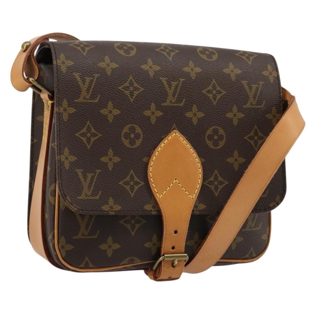 Louis Vuitton M51253 Cartouchiere MM Monogram Canvas Shoulder Bag: Louis Vuitton M51253 Cartouchiere MM Monogram Canvas Shoulder Bag Louis Vuitton Monogram Cartouchiere MM shoulder bag in Monogram Canvas, made in France. It comes with a dust bag and features product 