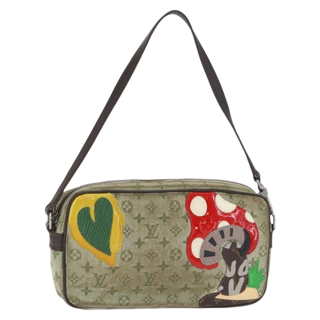 LOUIS VUITTON Mini Tale de Fe Accessory Pouch Khaki M92274 Auth: LOUIS VUITTON Mini Tale de Fe Accessory Pouch Khaki M92274 Auth This LOUIS VUITTON Mini Tale de Fe Pochette Accessory Pouch is a stylish and practical accessory crafted from Monogram Mini Canvas in a 