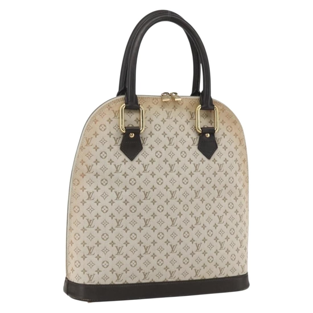 Louis Vuitton Mini Monogram Alma Haut Khaki Canvas Handbag M92203: Louis Vuitton Mini Monogram Alma Haut Khaki Canvas Handbag M92203 This Louis Vuitton Monogram Mini Alma Haut handbag features khaki Mini Monogram canvas and is designed for women. The bag offers a str