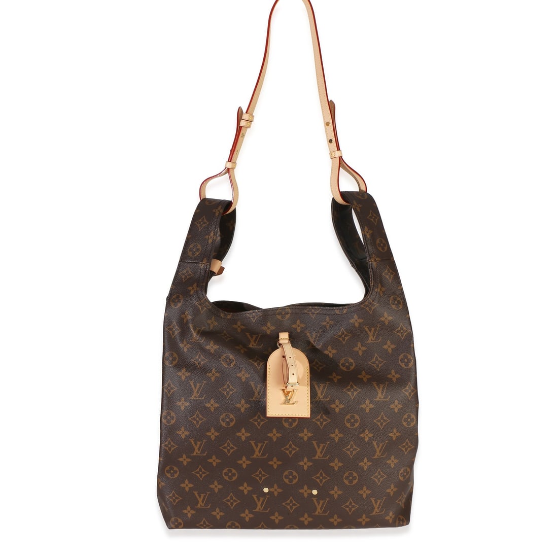 Louis Vuitton Atlantis GM Monogram Canvas Top Handle Bag: Louis Vuitton Atlantis GM Monogram Canvas Top Handle Bag Pre-owned Louis Vuitton Atlantis GM handbag in brown monogram canvas with a top handle silhouette and snap closure. This unisex bag includes th