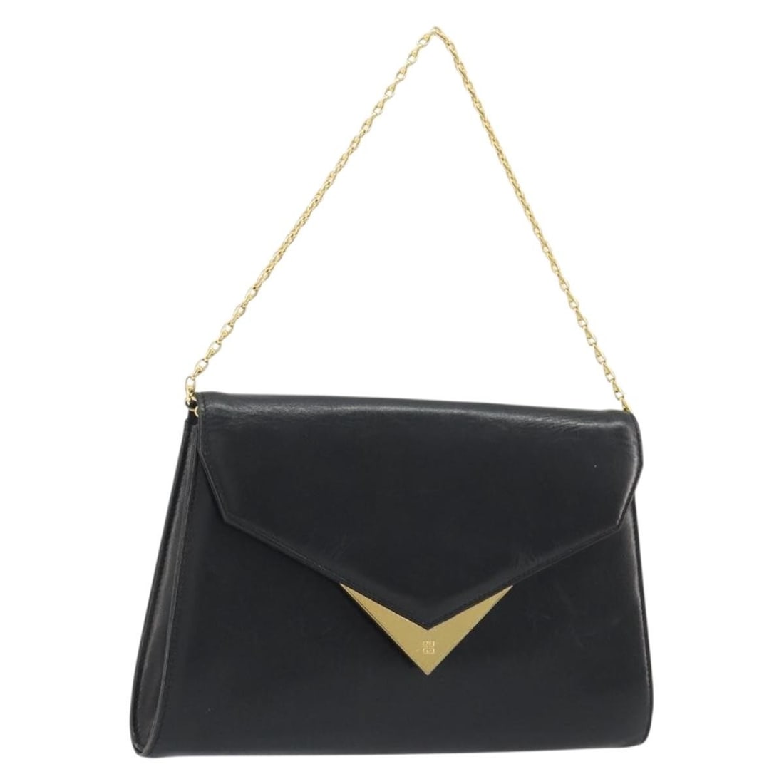 Givenchy Leather Shoulder Bag Black and Gold Chain Strap: Givenchy Leather Shoulder Bag Black and Gold Chain Strap This Givenchy chain shoulder bag is crafted from leather in a black and gold colorway. It is a women's shoulder bag made in Italy and measures 