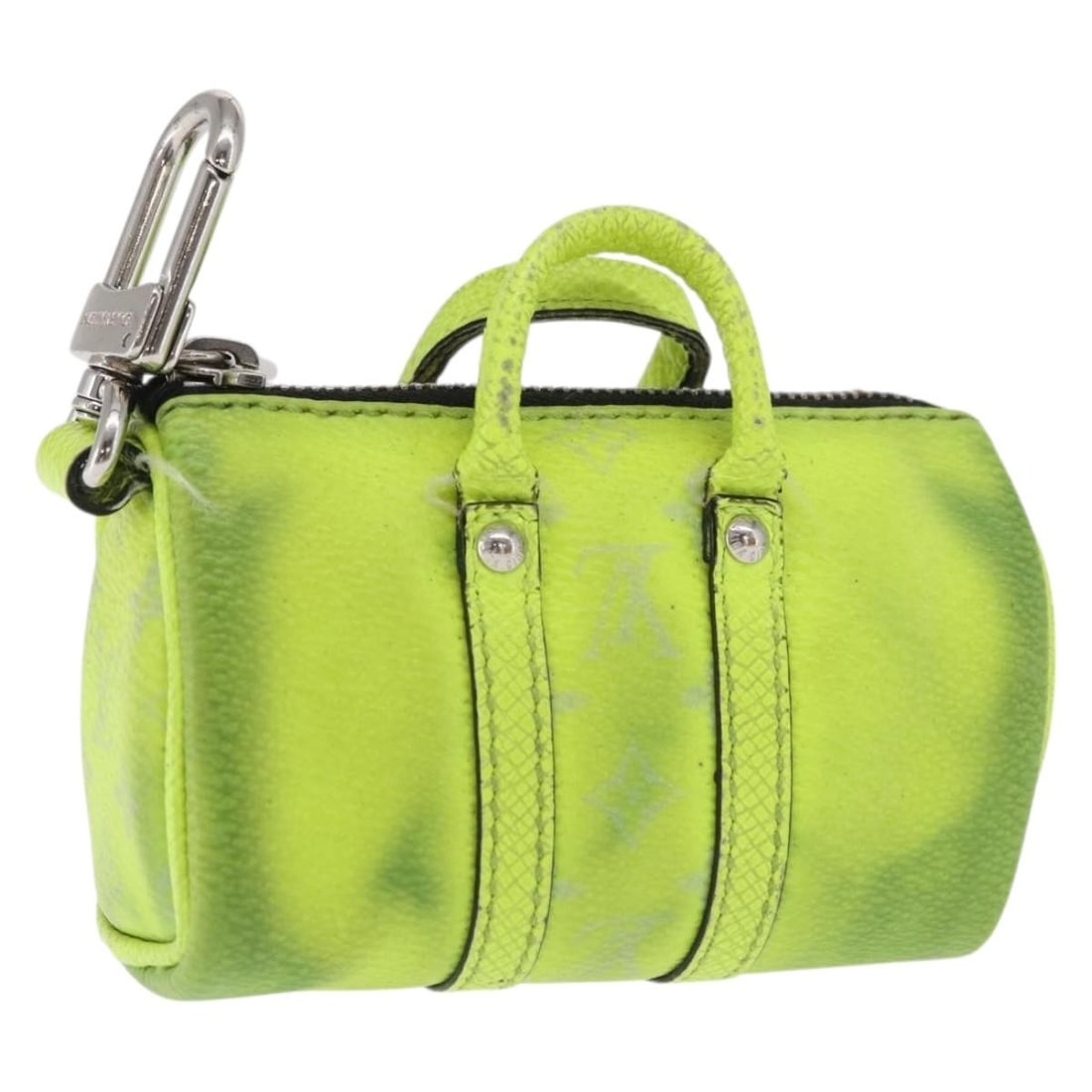 Louis Vuitton Taiga Leather Mini Keepall Key Charm Yellow: Louis Vuitton Taiga Leather Mini Keepall Key Charm Yellow This is a LOUIS VUITTON Taigalama Porte Cles Mini Keepall Charm in yellow Taiga leather. Designed for women, this charm features a compact Kee