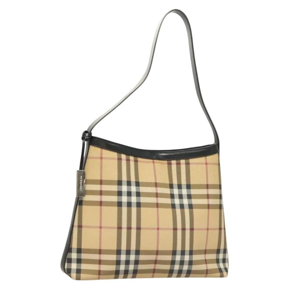 Burberry Nova Check Beige Silver PVC Shoulder Bag BA3813 Italy: Burberry Nova Check Beige Silver PVC Shoulder Bag BA3813 Italy This Burberry Nova Check Shoulder Bag showcases a chic design crafted from durable PVC leather in a sophisticated beige and silver color 
